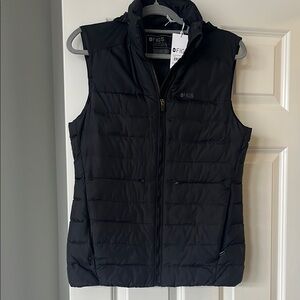 Women’s black puffer vest